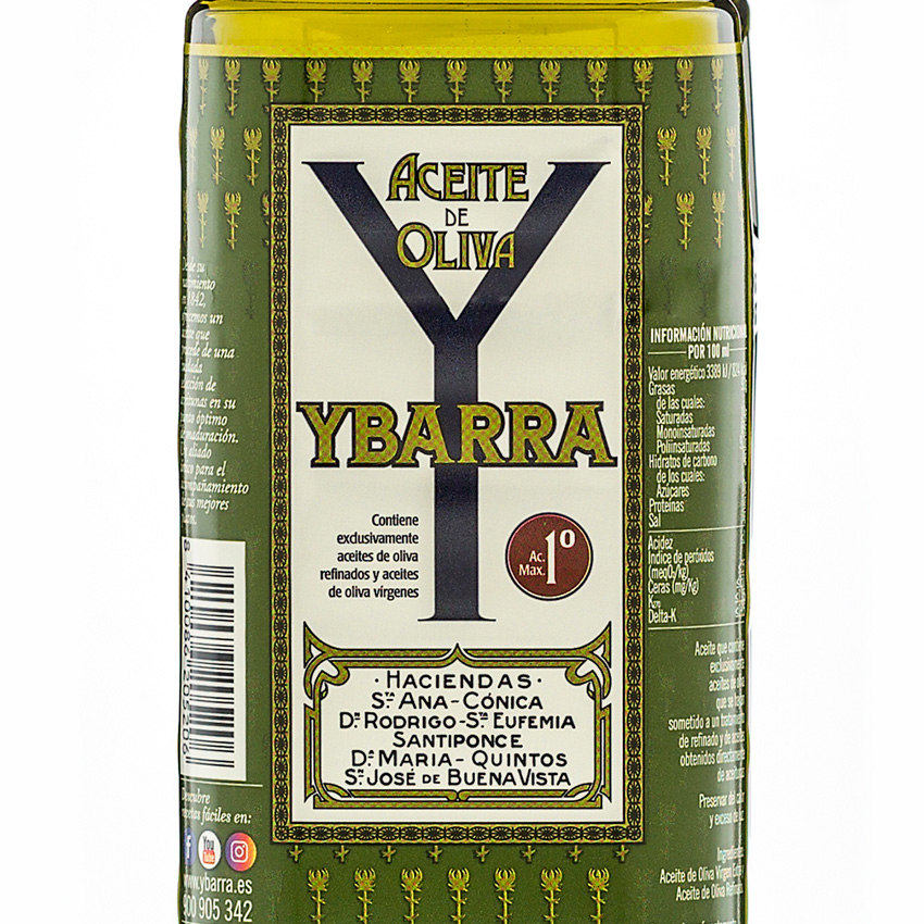 Botella de aceite de oliva Intenso 1º Ybarra 1l - Imagen 3