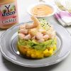 receta de tartar-aguacate-mango-langostinos hecha con Bote de salsa Cocktail Ybarra 225ml