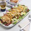 receta de ensalada-pollo-salsa hecha con el Bote de salsa Miel y Mostaza Ybarra 250ml