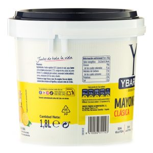 mayonesa ybarra clasica cubo de 1-8-Kg ingredientes