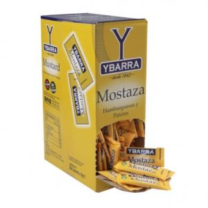 Caja de MOSTAZA en 252 sobres monodosis Ybarra para restaurantes bares