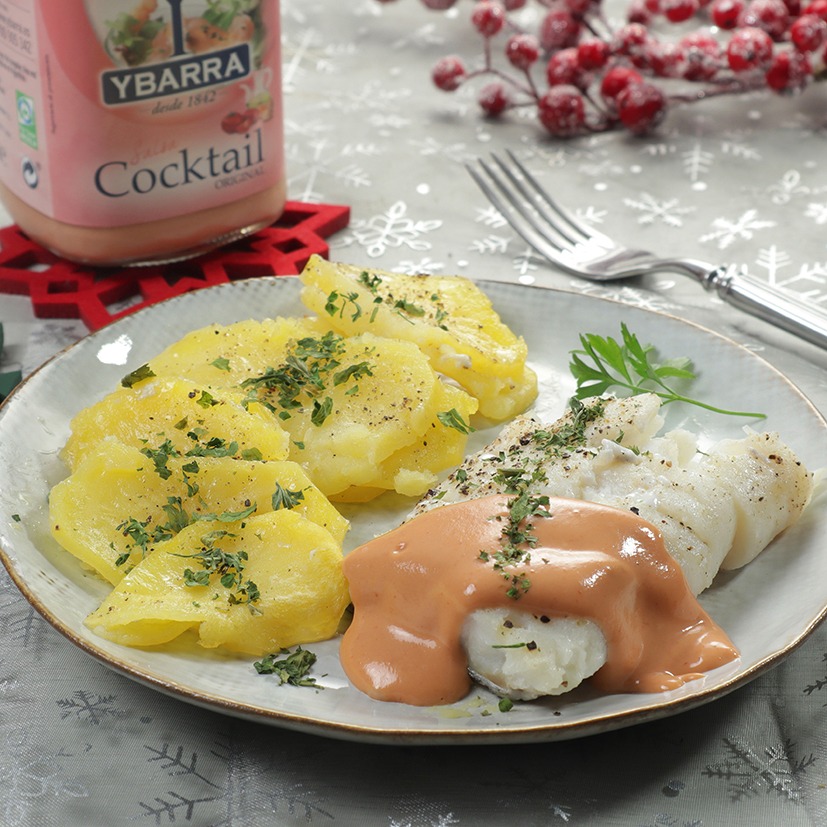 bacalao con salsa cocktail ybarra