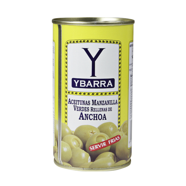 Aceitunas Manzanilla rellenas de anchoa lata 150 ml