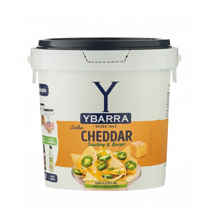 Cubo de salsa Cheddar Ybarra 1,8Kg